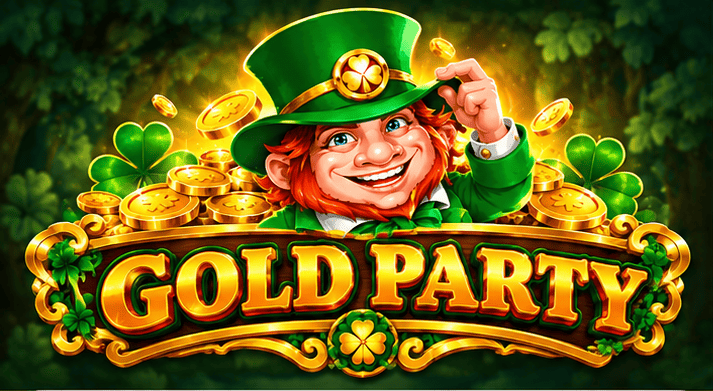 Ilustración de Gold Party con su personaje y título